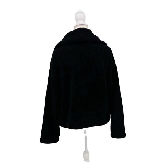 Free People FP Movement Jacket Black Hi Neck Fluffy Size XS - Picture 5 of 7